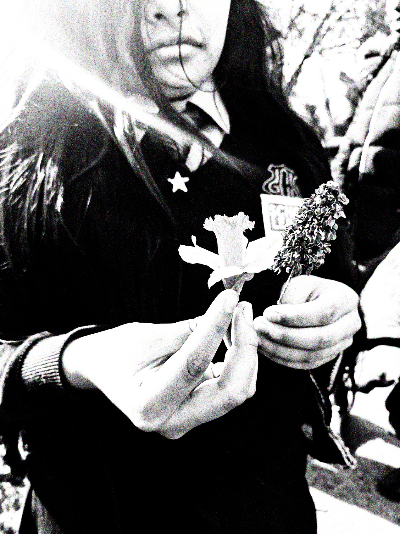 Child holding a flower
